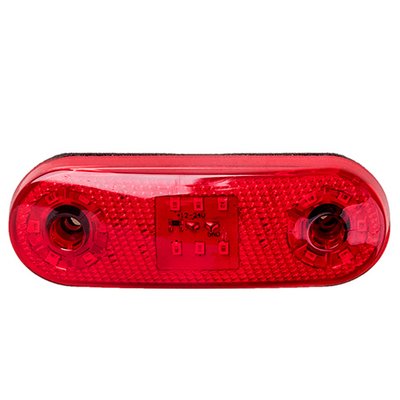 Повторитель габарита (овал) 18 LED 12/24V красный (TH-1830-red) TH-1830-red фото