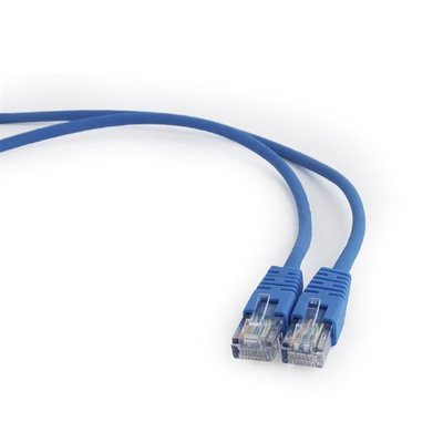 Патч-корд UTP Cablexpert (PP12-1M/B) літий, 50u "штекер із засувкою, 1 м, синій PP12-1M/B фото