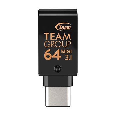Флеш-накопичувач USB3.1 64GB OTG Type-C Team M181 Black (TM181364GB01) TM181364GB01 фото