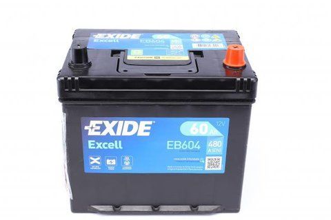 Аккумулятор 60Ah-12v Exide EXCELL(230х172х220),R,EN480 Азия EB604 фото товара