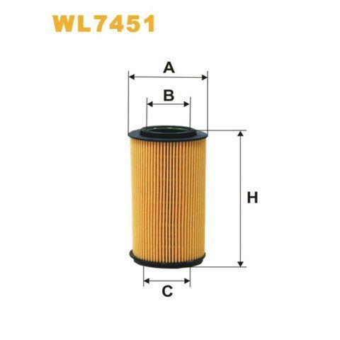 Фільтр оливи Wix Filters (WL7451) - (Hyundai Grandeur, Sonata; Kia Opirus, Sorento) WL7451 фото товара