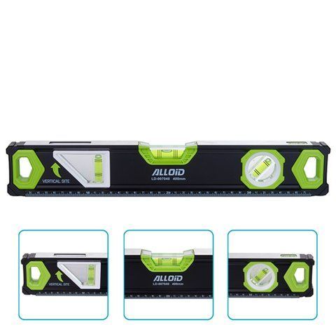 Alloid Pro. Уровень строительный 40см, 3 капсулы с магнитом и боковым окном LD-007040 фото товара