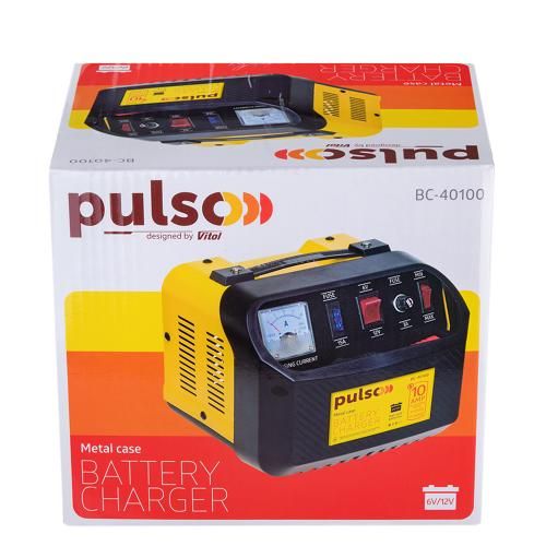 Зарядний пристрій PULSO BC-40100 6&12V/10A/12-200AHR/стрілковий індикатор. (BC-40100) BC-40100 фото