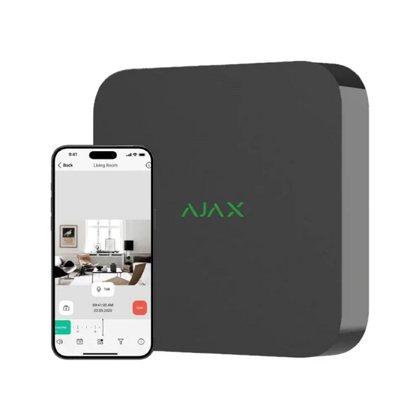 Мережевий відеореєстратор Ajax NVR (16ch) black, роздільна здатність до 4К, підтримка ONVIF/RTSP, декодування H.265/H.264, ємність до 16Тб Ajax NVR (16ch) black фото