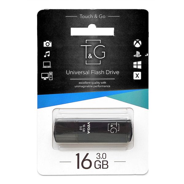 Флеш-накопичувач USB3.0 16GB T&G 121 Vega Series Black (TG121-16GB3BK) TG121-16GB3BK фото