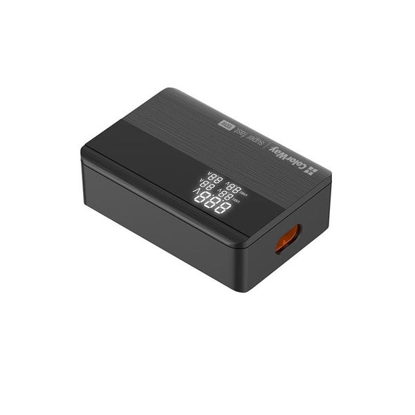 Мережевий зарядний пристрій ColorWay Power Delivery GaN (2USB-A + 2USB TYPE-C) (100W) Black (CW-CHS041PD-BK) CW-CHS041PD-BK фото