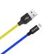 Кабель ColorWay USB - Lightning (M/M), 2.4 А, 1 м, Blue/Yellow (CW-CBUL052-BLY) CW-CBUL052-BLY фото 2