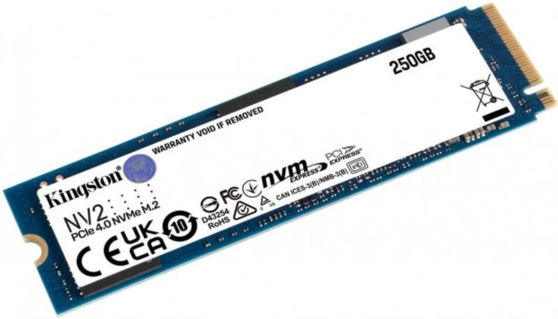 Накопичувач SSD 250GB M.2 NVMe Kingston NV2 M.2 2280 PCIe Gen4.0 x4 (SNV2S/250G) SNV2S/250G фото