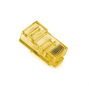 Конектор Ritar RJ-45 8P8C UTP Cat-5 (100 шт / уп.) Q100 Yellow в тубі RJ45ML-YW фото