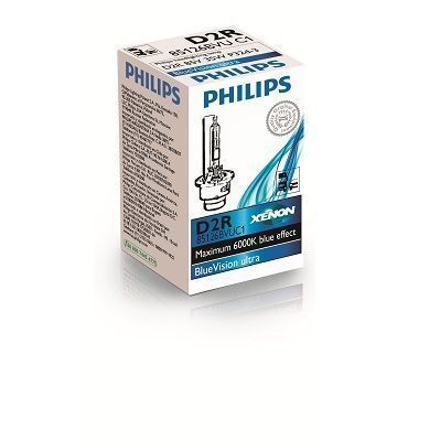 Автолампа Philips D2R 85V 35W 6000K P32D-3 / BLUEVISION ULTRA - ЯСКРАВИЙ БЛАКИТНИЙ КОЛІР 85126BVUC1 фото товару