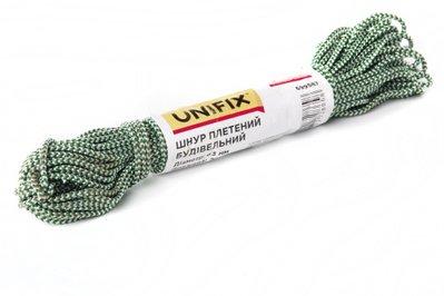Шнур плетеный цветной строительный 2мм 20м UNIFIX 699584 фото