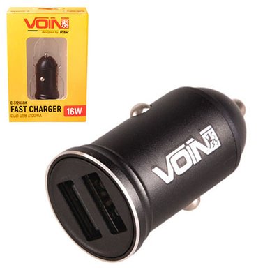 Автомобильное зарядное устройство VOIN C-31203BK, 2USB (12/24V - 5V 3,1A) (C-31203BK) C-31203BK фото