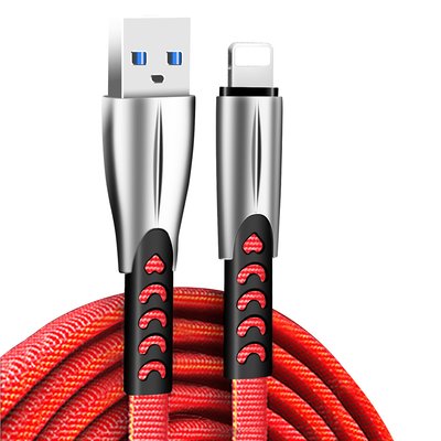 Кабель ColorWay USB - Lightning (M/M), 2.4 А, 1 м, Red (CW-CBUL010-RD) CW-CBUL010-RD фото