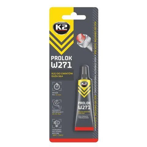 Клей-фіксатор для різьбових з'єднань K2 Prolok W271 червоний 6 мл (B151) B151 фото товару