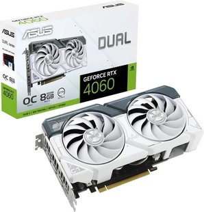 Відеокарта GF RTX 4060 8GB GDDR6 Dual OC White Asus (DUAL-RTX4060-O8G-WHITE) DUAL-RTX4060-O8G-WHITE фото