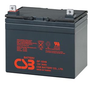 Акумуляторна батарея CSB GP12340, 12V 34Ah (195х130х155мм) GP12340 фото