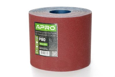 Папір шліфувальний APRO P80 рулон 200мм*50м (тканинна основа) 828144 фото