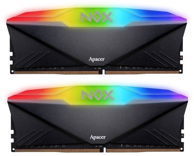 Модуль пам`ятi DDR4 2x16GB/3200 Apacer NOX RGB Black (AH4U32G32C28YNBAA-2) AH4U32G32C28YNBAA-2 фото