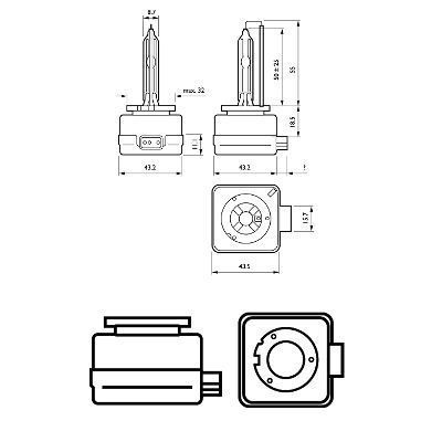 Автолампа ксенонова D1S 85V 35W 4600K PK32D-2 / VISION / 1ШТ. BLISTER 85415VIS1 фото товара