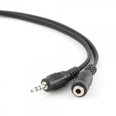 Аудіо-кабель Cablexpert 3.5 мм - 3.5 мм (M/F), 2 м, чорний (CCA-423-2M) CCA-423-2M фото