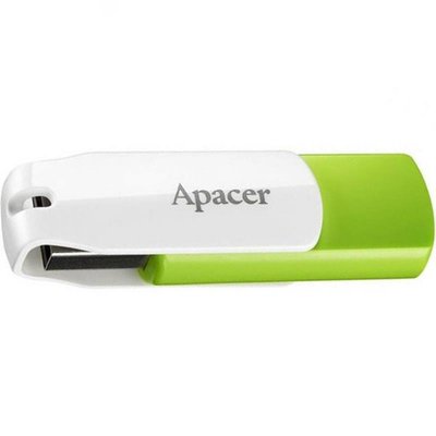 Флеш-накопичувач USB 64GB Apacer AH335 White/Green (AP64GAH335G-1) AP64GAH335G-1 фото