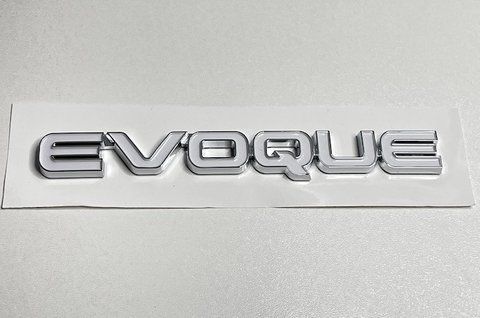 Емблема напис Evoque на Land Rover (сірий/білий) lr019 фото товару