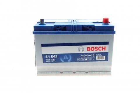 Акумулятор 85Ah-12v BOSCH EFB (S4E42) (304x173x219),R,EN800 Азія 0092S4E420 фото товару