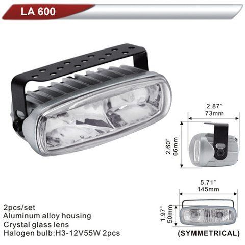 Фара дополнительная DLAA 600-W/2хH3-12V-55W/145*50mm (LA 600-W) LA 600-W фото товара