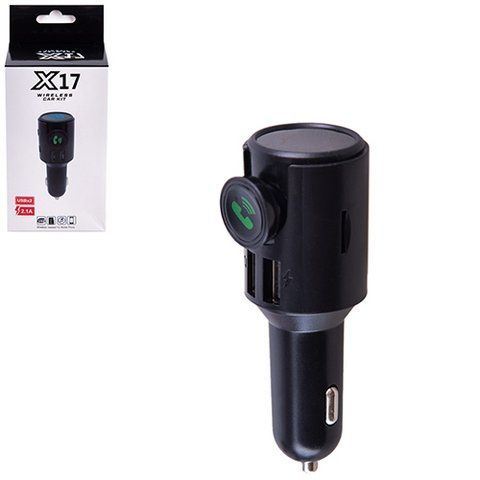 Модулятор FM 5в1 Х17 12-24v 2USB 5V-2.1A TF card BT (X17) X17 фото товара