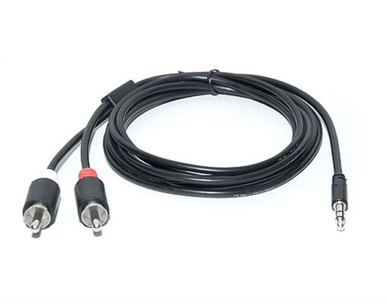 Аудіо-кабель REAL-EL Audio Pro 3.5 мм - 2xRCA (M/M), 1.8 м, чорний (EL123500042) EL123500042 фото