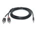 Аудіо-кабель REAL-EL Audio Pro 3.5 мм - 2xRCA (M/M), 1.8 м, чорний (EL123500042) EL123500042 фото 1