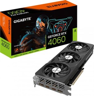 Відеокарта GF RTX 4060 8GB GDDR6 Gaming OC Gigabyte (GV-N4060GAMING OC-8GD) GV-N4060GAMING OC-8GD фото