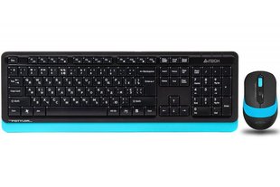 Комплект (клавіатура, мишка) бездротовий A4Tech FG1010 Black/Blue USB FG1010 (Blue) фото