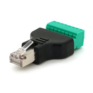 Роз'єм для підключення RJ-45(M) (8 контактів) з клемами під кабель, Blister YT-MRJ45-8F фото