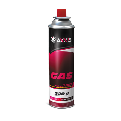 Газ всесезонний Axxis для пальників балон 450 мл 220 г (ax-0220g) ax-0220g фото