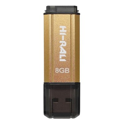Флеш-накопичувач USB 8GB Hi-Rali Stark Series Gold (HI-8GBSTGD) HI-8GBSTGD фото