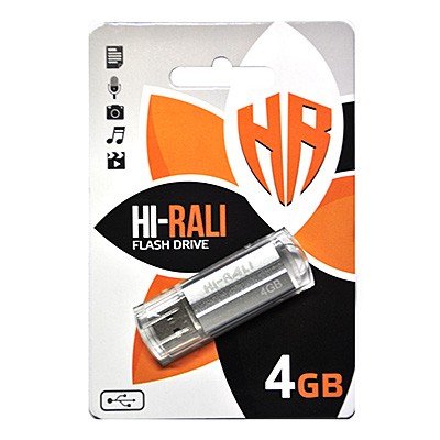 Флеш-накопичувач USB 4GB Hi-Rali Corsair Series Silver (HI-4GBCORSL) HI-4GBCORSL фото