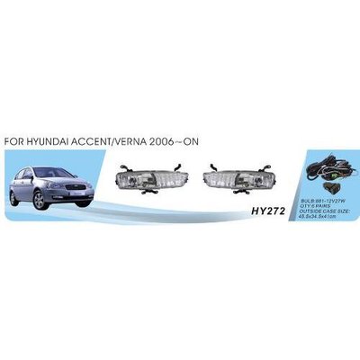 Фары доп.модель Hyundai Accent/Verna 2006-10/HY-272W/881-12V27W/эл.проводка (HY-272W) HY-272W фото