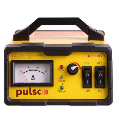 Зарядний пристрій PULSO BC-12245 12-24V/0-15A/5-190AHR/LED-Ампер./Iмпульсний (BC-12245) BC-12245 фото