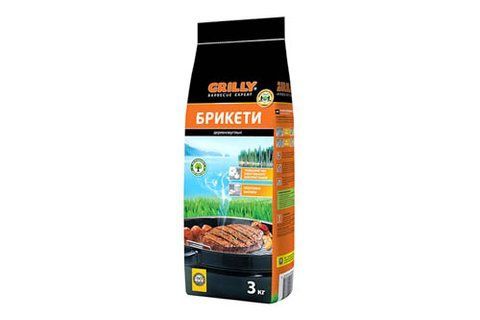 Брикеты древесноугольные 3кг Grilly GR-65188 фото товара