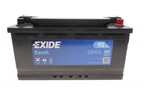 Акумулятор 95Ah-12v Exide EXCELL (353х175х190), R, EN800 EB950 фото товару