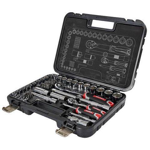 Набір головок торцевих 1/4&Prime; та 1/2&Prime; 73 предмети Vitals Master 186166 фото товара