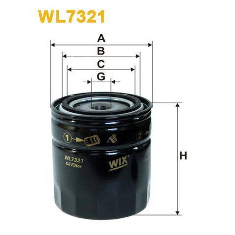 Фільтр оливи Audi 80, A4 (B5/B6/B7), A6 (C4/C5), A6 II (4F/C6), A8 (4D), A8 II (4E), Wix Filters (WL7321) WL7321 фото товару