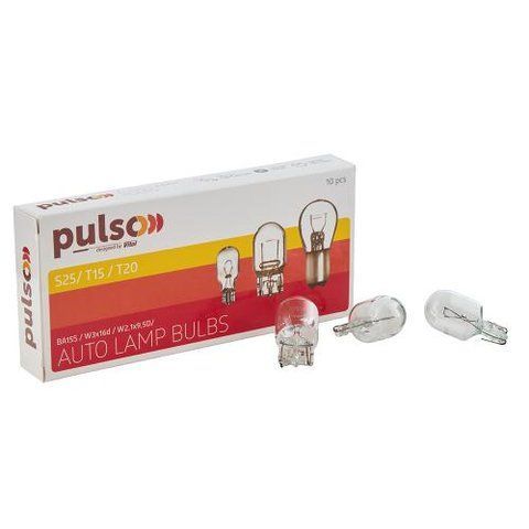Лампа PULSO/габаритна T20/W3x16d/W21W 12В/21Вт clear/1 конт (LP-20161) LP-20161 фото товару