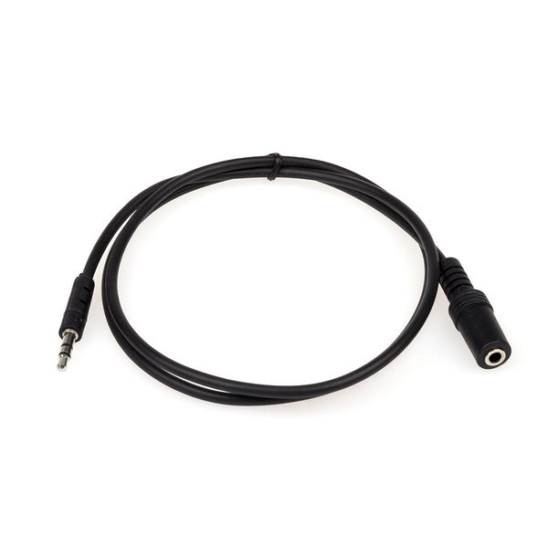 Аудіо-кабель Atcom 3.5 мм - 3.5 мм (M/F), 0.8 м, Black (16846) 16846 фото