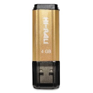 Флеш-накопичувач USB 4GB Hi-Rali Stark Series Gold (HI-4GBSTGD) HI-4GBSTGD фото