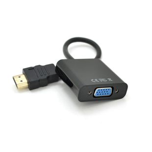 Конвертер VEGGIEG H-V1B HDMI (тато) на VGA (мама) 25cm, Black, Пакет YT-C-H-V1B фото