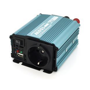 Інвертор напруги Mexxsun MXS-150, 12V/220V, 150W з модифікованою синусоїдою, 1 Shuko, клемні дроти, Q30 MXS-150-12M фото