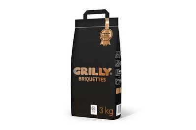 Брикеты древесноугольные 3кг Premium Grilly GR-65189 фото