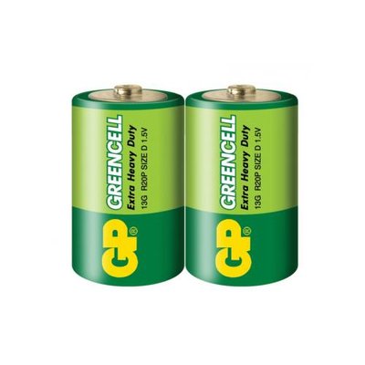 Батарейка GP GREENCELL 1.5V сольова 15G-S2 , R20, D (4891199000072) 4891199000072 фото